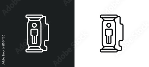 cloning line icon in white and black colors. cloning flat vector icon from cloning collection for web, mobile apps and ui.