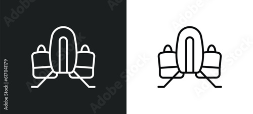 jetpack line icon in white and black colors. jetpack flat vector icon from jetpack collection for web, mobile apps and ui.