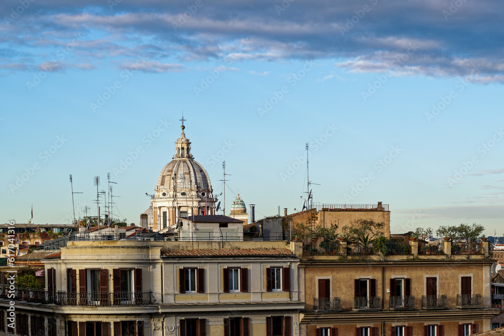 Les toits et clochers de Rome