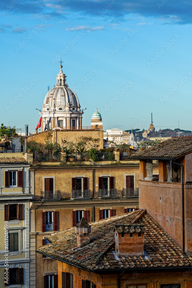 Les toits et clochers de Rome