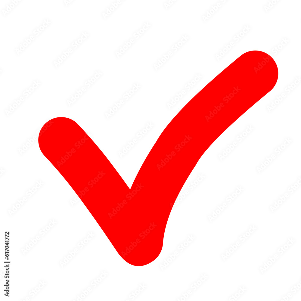 Red check sign Red check sign