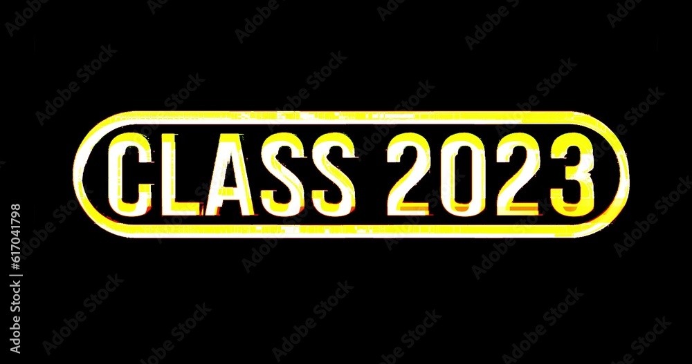 Fototapeta premium Class of 2023. Template for graduation design, party