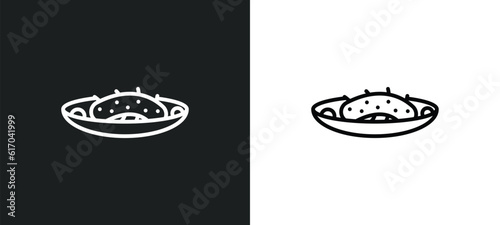 sea cucumber line icon in white and black colors. sea cucumber flat vector icon from sea cucumber collection for web, mobile apps and ui.