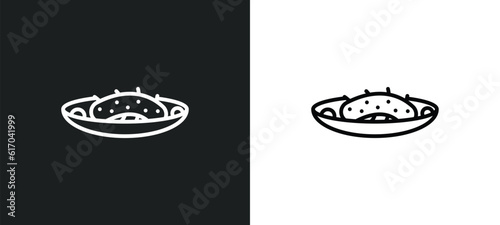 sea cucumber line icon in white and black colors. sea cucumber flat vector icon from sea cucumber collection for web, mobile apps and ui.