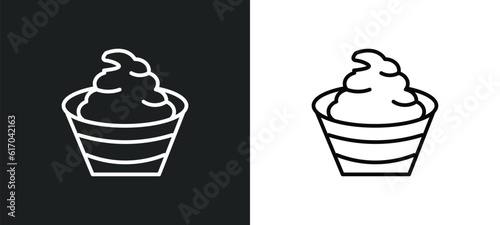 mayonnaise line icon in white and black colors. mayonnaise flat vector icon from mayonnaise collection for web, mobile apps and ui.