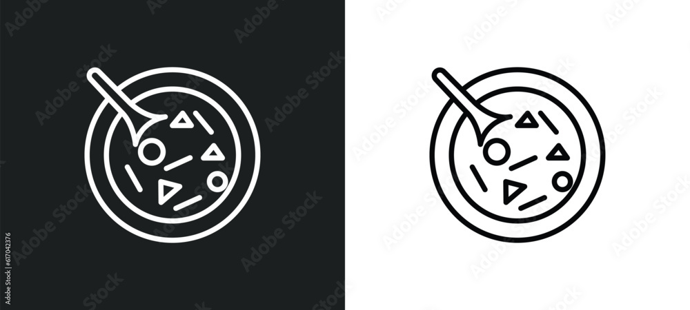 luosifen line icon in white and black colors. luosifen flat vector icon from luosifen collection for web, mobile apps and ui.