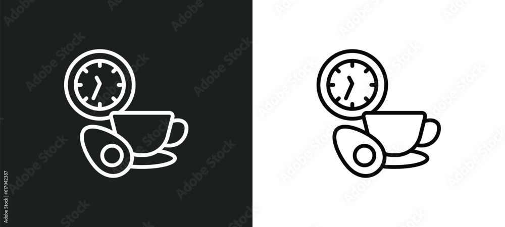 time to have a break line icon in white and black colors. time to have a break flat vector icon from time to have a break collection for web, mobile apps and ui. time to have a break line icon in white and black colors. time to have a break flat vector icon from time to have a break collection for web, mobile apps and ui.