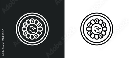 fuqi feipian line icon in white and black colors. fuqi feipian flat vector icon from fuqi feipian collection for web, mobile apps and ui.