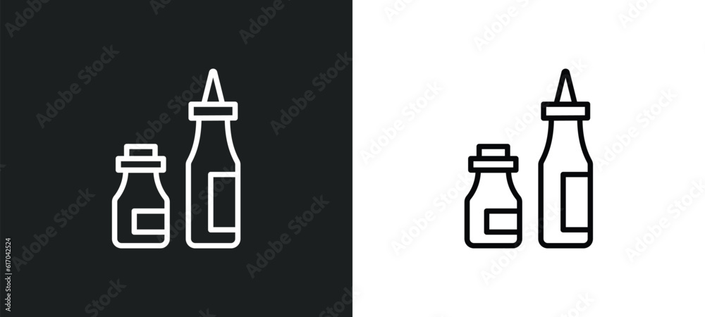 condiment line icon in white and black colors. condiment flat vector icon from condiment collection for web, mobile apps and ui. condiment line icon in white and black colors. condiment flat vector icon from condiment collection for web, mobile apps and ui.