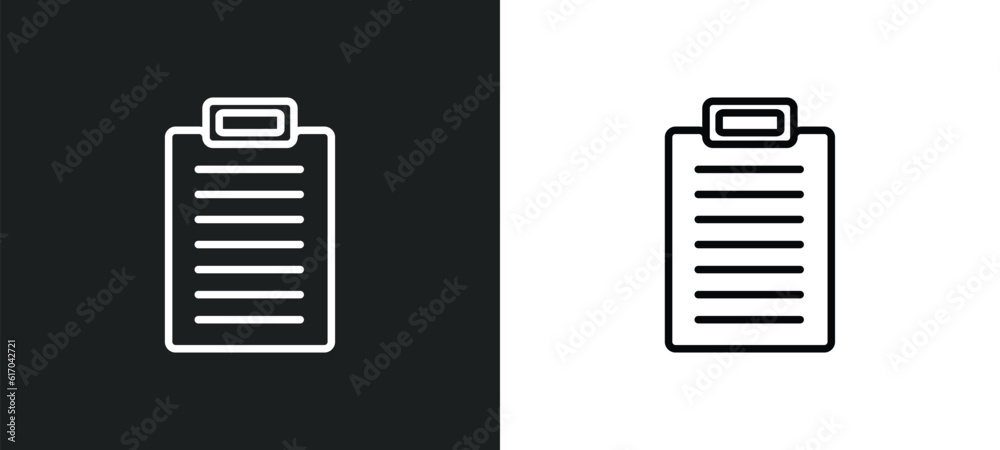 clipboards line icon in white and black colors. clipboards flat vector icon from clipboards collection for web, mobile apps and ui. clipboards line icon in white and black colors. clipboards flat vector icon from clipboards collection for web, mobile apps and ui.
