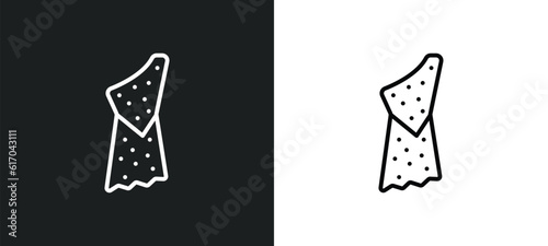 caveman line icon in white and black colors. caveman flat vector icon from caveman collection for web, mobile apps and ui.