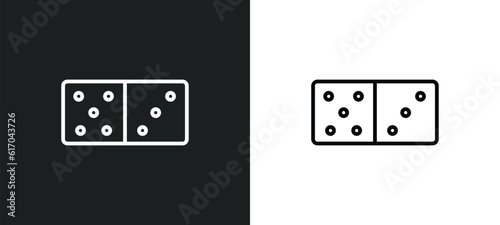 line icon in white and black colors. flat vector icon from collection for web, mobile apps and