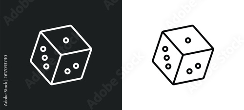 line icon in white and black colors. flat vector icon from collection for web, mobile apps and
