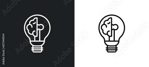 intellectual line icon in white and black colors. intellectual flat vector icon from intellectual collection for web, mobile apps and ui.