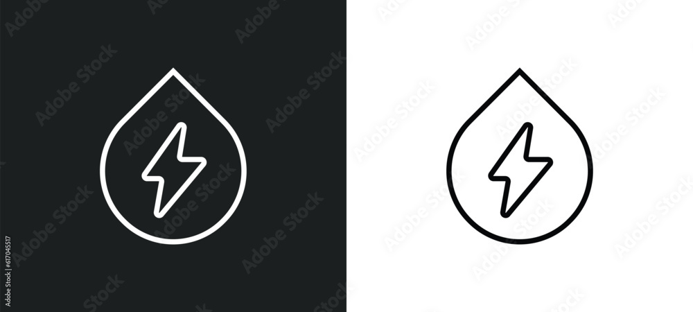 water energy line icon in white and black colors. water energy flat vector icon from water energy collection for web, mobile apps and ui. water energy line icon in white and black colors. water energy flat vector icon from water energy collection for web, mobile apps and ui.
