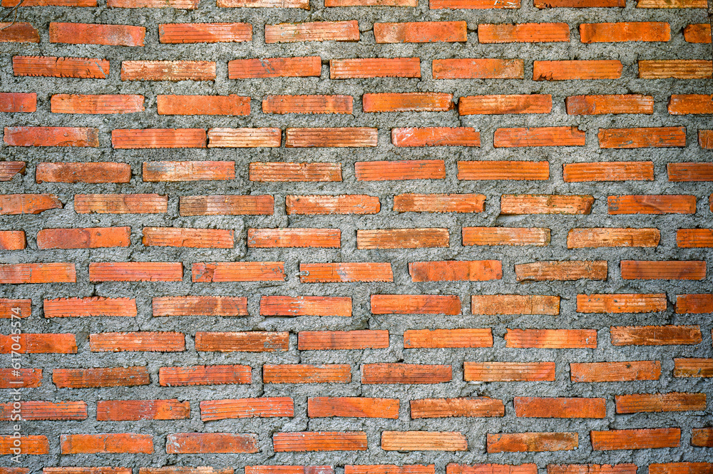 Aged of orange brick wall masonry background Aged of orange brick wall masonry background