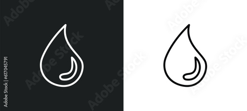 drop line icon in white and black colors. drop flat vector icon from drop collection for web, mobile apps and ui.