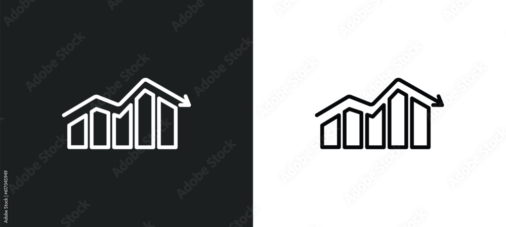 Fototapeta premium progress line icon in white and black colors. progress flat vector icon from progress collection for web, mobile apps and ui.