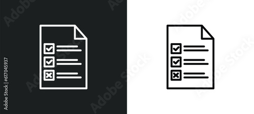 test line icon in white and black colors. test flat vector icon from test collection for web, mobile apps and ui.