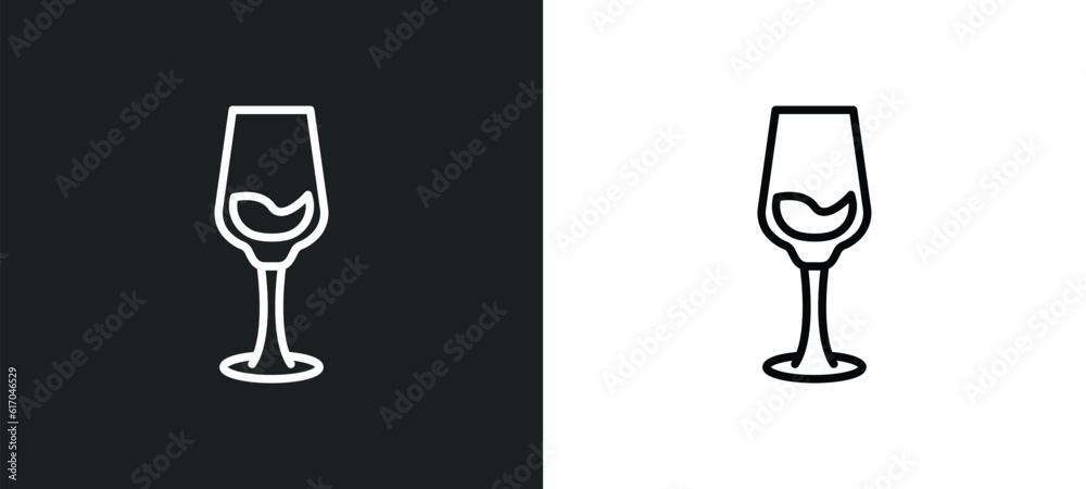glass with wine line icon in white and black colors. glass with wine flat vector icon from glass with wine collection for web, mobile apps and ui. glass with wine line icon in white and black colors. glass with wine flat vector icon from glass with wine collection for web, mobile apps and ui.