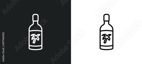 malibu line icon in white and black colors. malibu flat vector icon from malibu collection for web, mobile apps and ui.