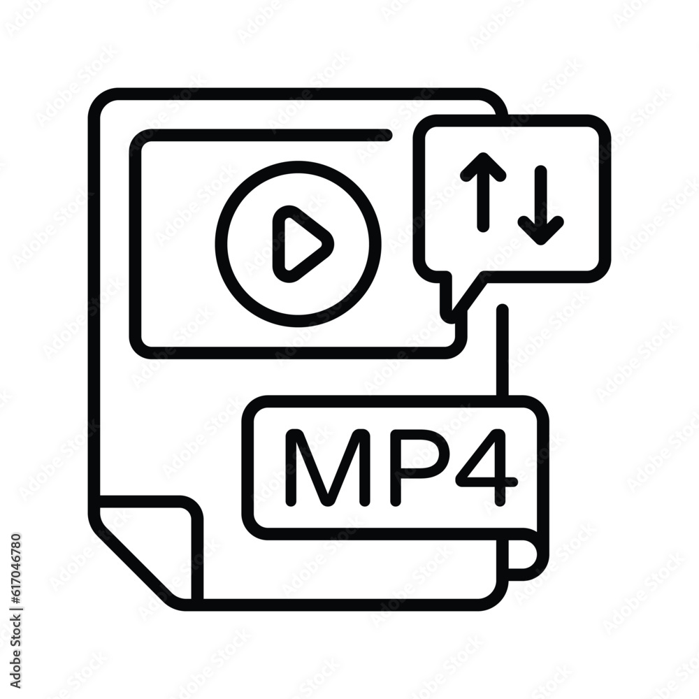 Video File Exchange Outline Icon Design illustration. Online Steaming Symbol on White background EPS 10 File Video File Exchange Outline Icon Design illustration. Online Steaming Symbol on White background EPS 10 File