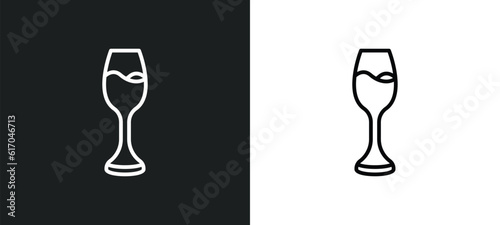 wine line icon in white and black colors. wine flat vector icon from wine collection for web  mobile apps and ui.