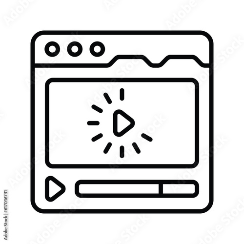 Streaming Buffering Outline Icon Design illustration. Online Steaming Symbol on White background EPS 10 File