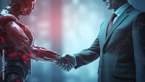 handshake between human and robot