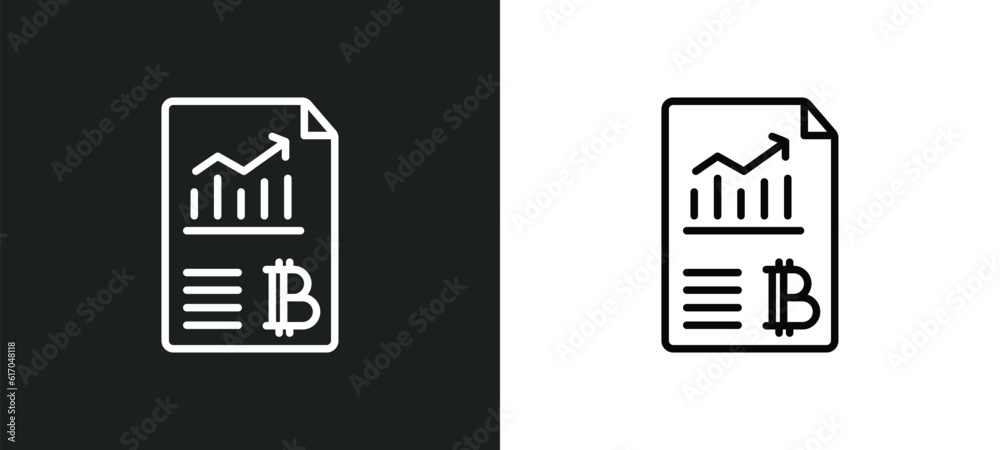 crypto hash rate line icon in white and black colors. crypto hash rate flat vector icon from crypto hash rate collection for web, mobile apps and ui.
