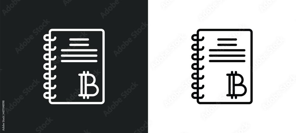 ledger line icon in white and black colors. ledger flat vector icon from ledger collection for web, mobile apps and ui. ledger line icon in white and black colors. ledger flat vector icon from ledger collection for web, mobile apps and ui.