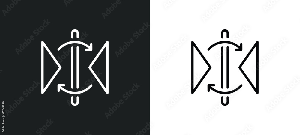 reflect line icon in white and black colors. reflect flat vector icon from reflect collection for web, mobile apps and ui. reflect line icon in white and black colors. reflect flat vector icon from reflect collection for web, mobile apps and ui.