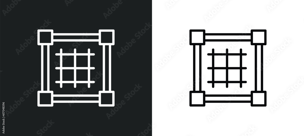 grid line icon in white and black colors. grid flat vector icon from grid collection for web, mobile apps and ui. grid line icon in white and black colors. grid flat vector icon from grid collection for web, mobile apps and ui.