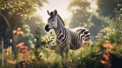 zebra in the wild HD 8K wallpaper Stock Photographic Image © Ahmad