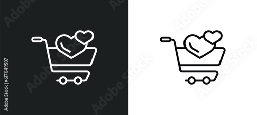 solidarity purchase line icon in white and black colors. solidarity purchase flat vector icon from solidarity purchase collection for web, mobile apps and ui.