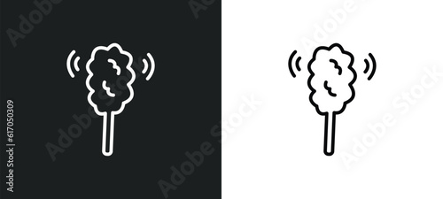 duster line icon in white and black colors. duster flat vector icon from duster collection for web, mobile apps and ui.