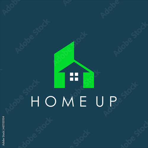 home upgrade creative logo vector