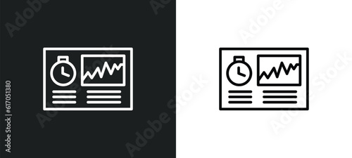 hash rate line icon in white and black colors. hash rate flat vector icon from hash rate collection for web, mobile apps and ui.