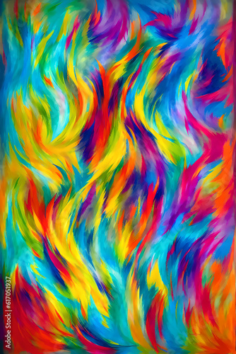 Ecstatic Harmony: Depicting a state of joy by utilizing intense and vibrant colors.