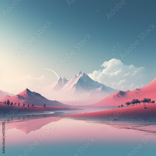 Landscape Image pastel color © Azelia