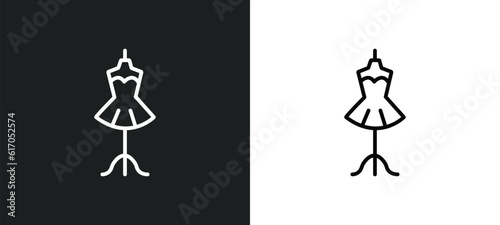 fashion line icon in white and black colors. fashion flat vector icon from fashion collection for web, mobile apps and ui.