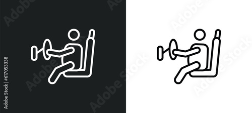 man driving line icon in white and black colors. man driving flat vector icon from man driving collection for web, mobile apps and ui.