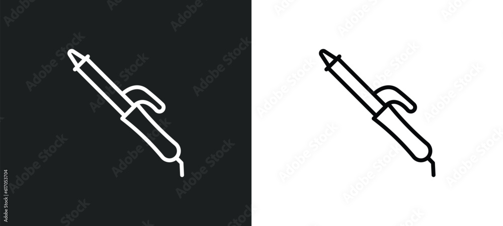curler line icon in white and black colors. curler flat vector icon from curler collection for web, mobile apps and ui. curler line icon in white and black colors. curler flat vector icon from curler collection for web, mobile apps and ui.