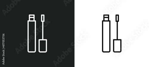 concealer line icon in white and black colors. concealer flat vector icon from concealer collection for web, mobile apps and ui.