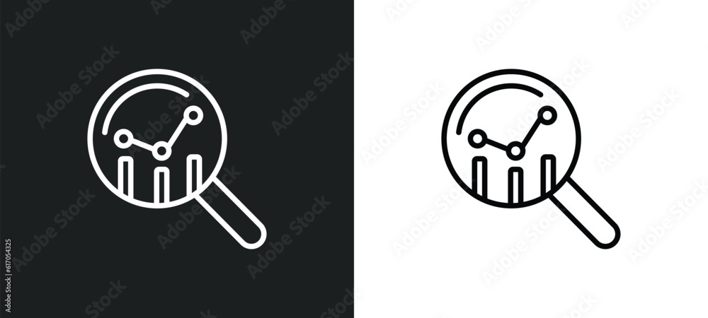 prediction line icon in white and black colors. prediction flat vector icon from prediction collection for web, mobile apps and ui. prediction line icon in white and black colors. prediction flat vector icon from prediction collection for web, mobile apps and ui.