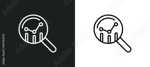 prediction line icon in white and black colors. prediction flat vector icon from prediction collection for web, mobile apps and ui.