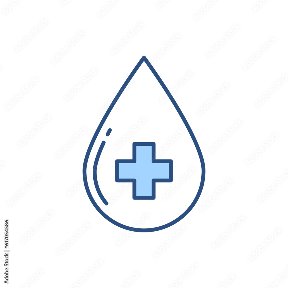 Blood Donation related vector line icon. Blood drop. Isolated on white background. Vector illustration. Editable stroke Blood Donation related vector line icon. Blood drop. Isolated on white background. Vector illustration. Editable stroke