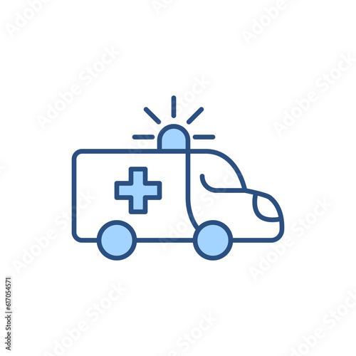 Ambulance Car related vector line icon. Emergency response. Accident department. Medical vehicle Isolated on white background. Vector illustration. Editable stroke