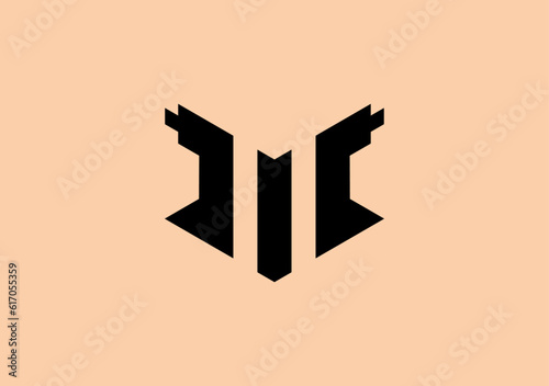 Make a powerful statement with our monogram logo, featuring a bold geometric welding symbol entwined with the letter M