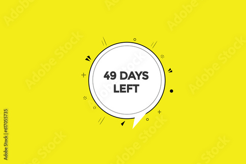 49 days left countdown template,49 day countdown left banner label button eps 49 